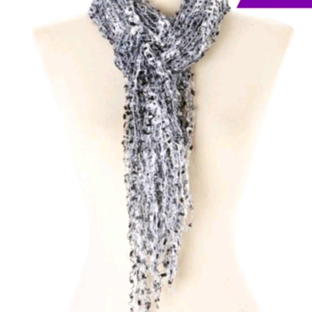 Confetti Pattern Fringe Dress Scarfs